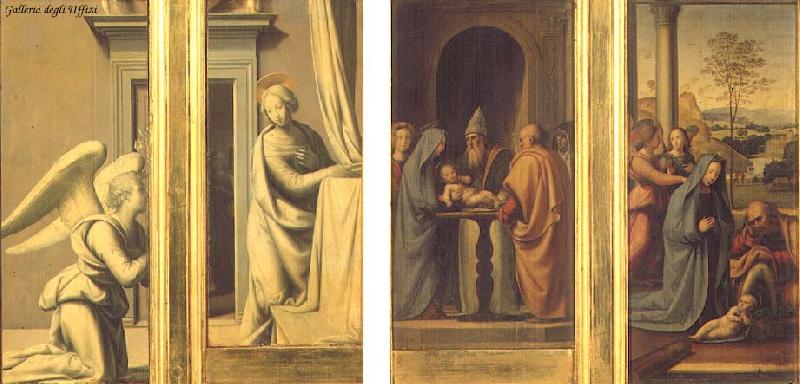 BARTOLOMEO, Fra The Annunciation (front), Circumcision and Nativity (back) china oil painting image